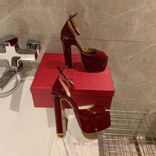 Valent * no hates the sky high waterproof platform fish mouth patent leather high heels, whimdvf3b3u - Image 4