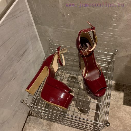 Valent * no hates the sky high waterproof platform fish mouth patent leather high heels, whimdvf3b3u - Image 5