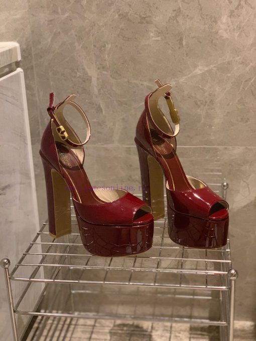 Valent * no hates the sky high waterproof platform fish mouth patent leather high heels, whimdvf3b3u - Image 7