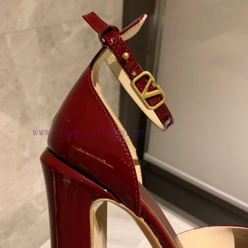 Valent * no hates the sky high waterproof platform fish mouth patent leather high heels, whimdvf3b3u - Image 9