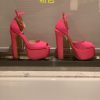 Valent * no hates the sky high waterproof platform fish mouth patent leather high heels, whijp56h2a2