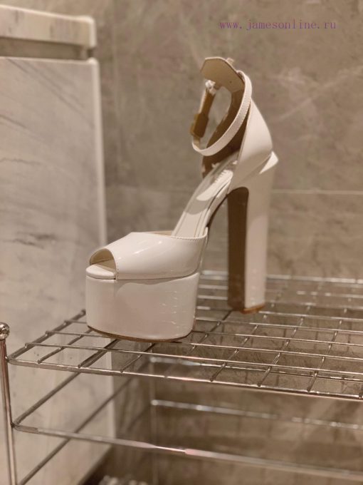 Valent * no hates the sky high waterproof platform fish mouth patent leather high heels, whiebetufm8 - Image 10