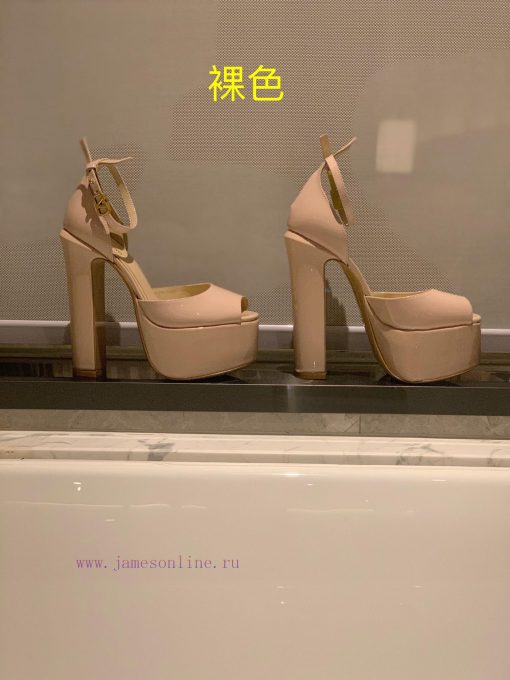 Valent * no hates the sky high waterproof platform fish mouth patent leather high heels, whizrhv38x9
