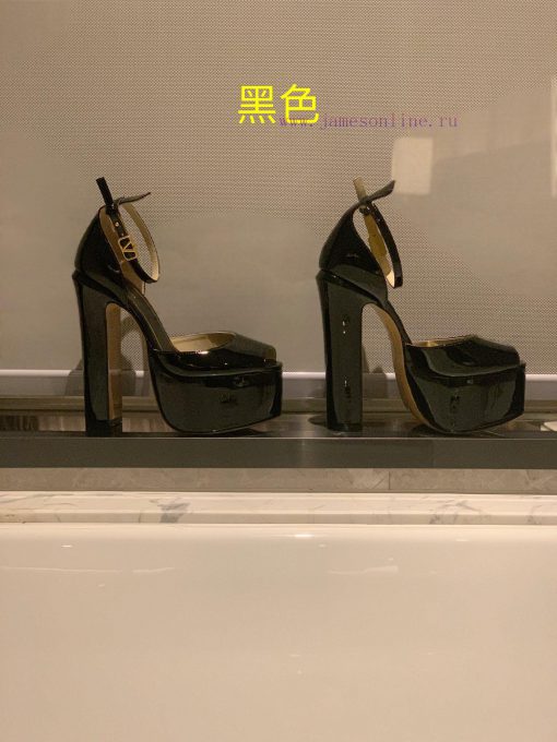 Valent * no hates the sky high waterproof platform fish mouth patent leather high heels, whi99bg3jjk