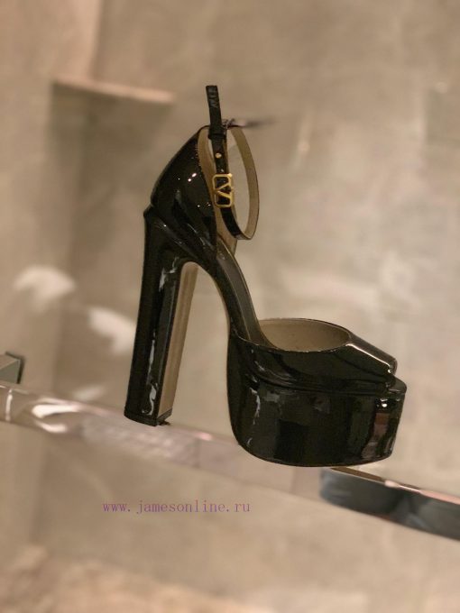 Valent * no hates the sky high waterproof platform fish mouth patent leather high heels, whi99bg3jjk - Image 6