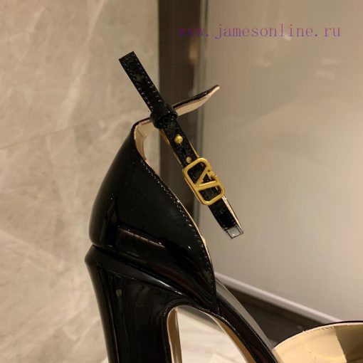 Valent * no hates the sky high waterproof platform fish mouth patent leather high heels, whi99bg3jjk - Image 10