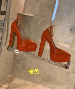 Valent * no hates the sky high waterproof platform pointed patent leather high heels, which jgu6tvyu