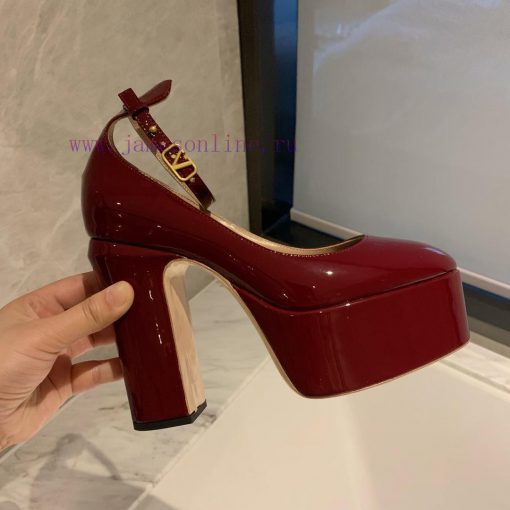 Valent * no hates the sky high waterproof platform patent leather high heels, which integratvutqb9zu - Image 4