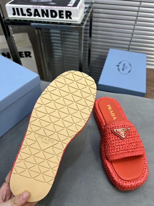 Prada's new woven shoes and grass woven slippers. This year's popular grass woven series is o4ackr3i - Image 10