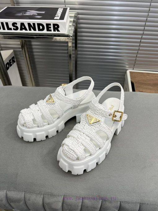 Prada Prada The new Lafite straw woven Roman sandals are the popular straw woven series thisas3s0ifz - Image 2