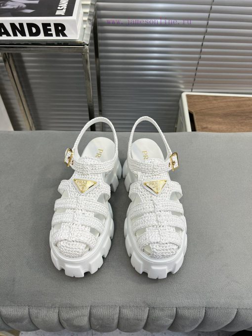 Prada Prada The new Lafite straw woven Roman sandals are the popular straw woven series thisas3s0ifz - Image 3