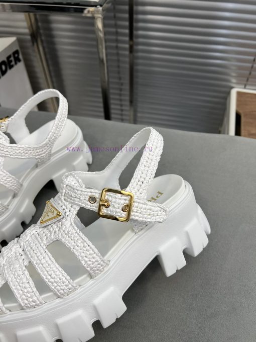 Prada Prada The new Lafite straw woven Roman sandals are the popular straw woven series thisas3s0ifz - Image 9