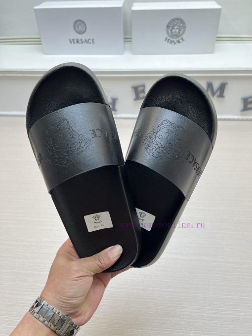 Versace slippers men's high-end brand official website 11 latest masterpiece original mold c7tylidkt - Image 3