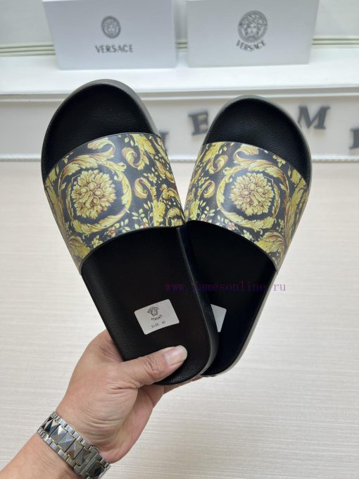 Versace slippers men's high-end brand official website 11 latest masterpiece original mold c0ny1v226 - Image 3