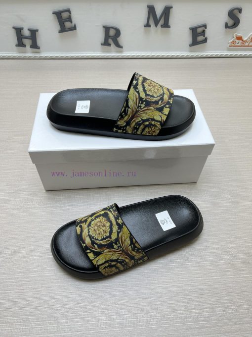 Versace slippers men's high-end brand official website 11 latest masterpiece original mold c0ny1v226 - Image 5