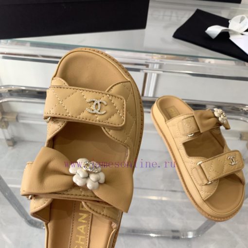 Chanel's new beach sandals with leather surface, top of the line super version, super populaoxfydx8k - Image 7
