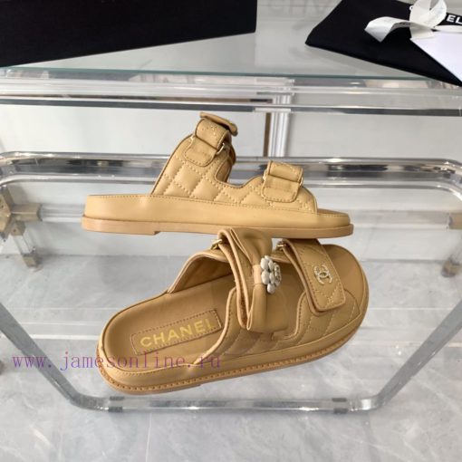 Chanel's new beach sandals with leather surface, top of the line super version, super populaoxfydx8k - Image 9