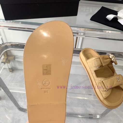 Chanel's new beach sandals with leather surface, top of the line super version, super populaoxfydx8k - Image 10