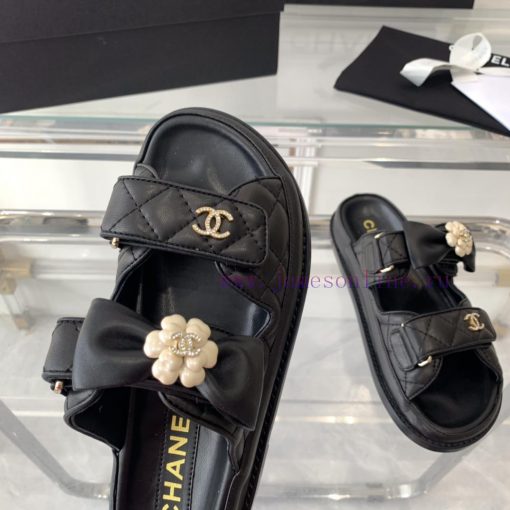 Chanel's new beach sandals with leather surface, top of the line super version, super popula2fqjb00u - Image 7