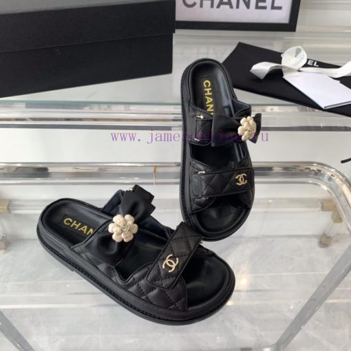 Chanel's new beach sandals with leather surface, top of the line super version, super popula2fqjb00u - Image 8