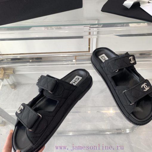 Chanel's new beach sandals on canvas, top of the line super version, super popular style, es72cu5opi - Image 5