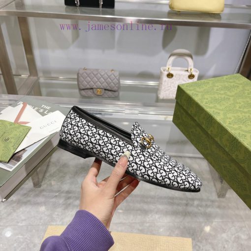 1819-A, black, sizes 35-40. 41 custom-made single shoe series fabric with double G-pattern czix9sc5i - Image 4