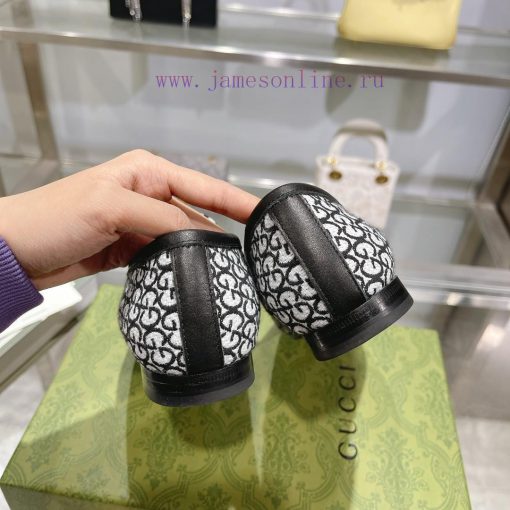 1819-A, black, sizes 35-40. 41 custom-made single shoe series fabric with double G-pattern czix9sc5i - Image 7