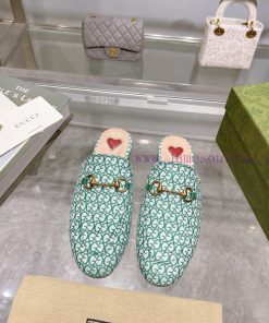 1803-A, green, sizes 35-40. 41 custom-made single shoe series fabric with double G-pattern fe6kzlubw
