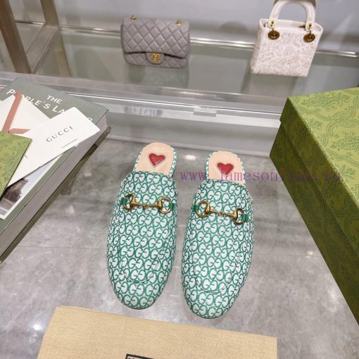 1803-A, green, sizes 35-40. 41 custom-made single shoe series fabric with double G-pattern fe6kzlubw