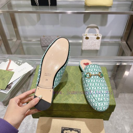 1803-A, green, sizes 35-40. 41 custom-made single shoe series fabric with double G-pattern fe6kzlubw - Image 10