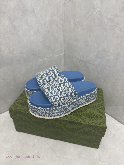 Ladies' GG thick soled slippersGucci women's signature shoes highlight a striking theme withyg3q8rwb - Image 2