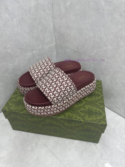 Ladies' GG thick soled slippersGucci women's signature shoes highlight a striking theme withsz2qo706 - Image 7