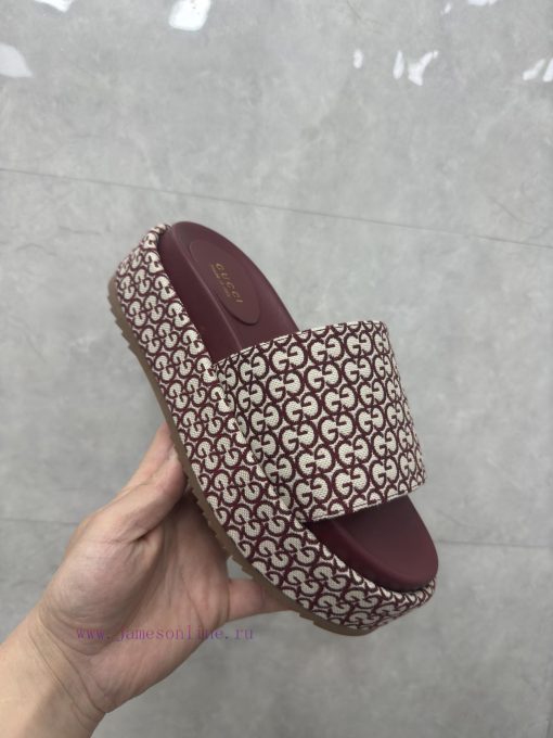 Ladies' GG thick soled slippersGucci women's signature shoes highlight a striking theme withsz2qo706 - Image 9