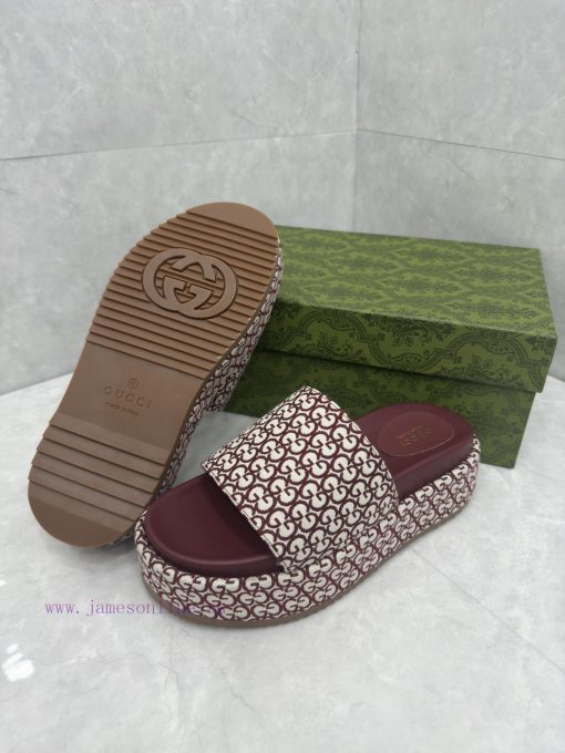 Ladies' GG thick soled slippersGucci women's signature shoes highlight a striking theme withsz2qo706 - Image 10