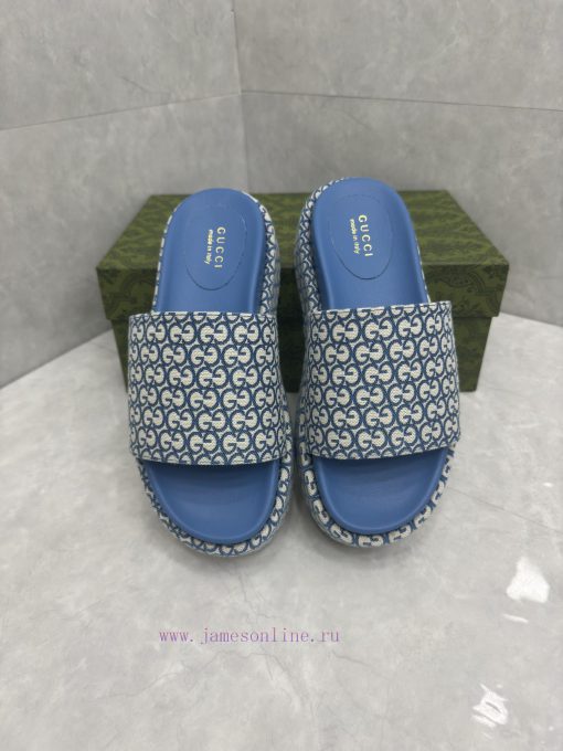 Ladies' GG thick soled slippersGucci women's signature shoes highlight a striking theme withyg3q8rwb - Image 8