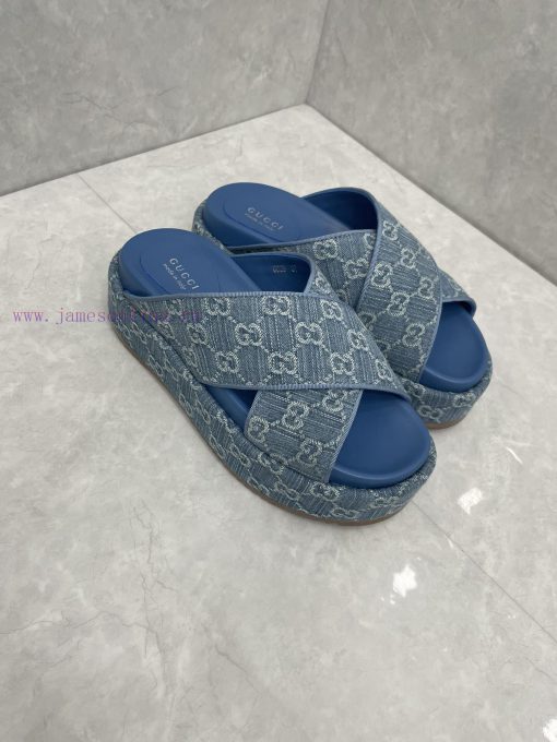 The women's GG thick soled denim slippers series has launched a series of women's shoes in tsediz2v6 - Image 3