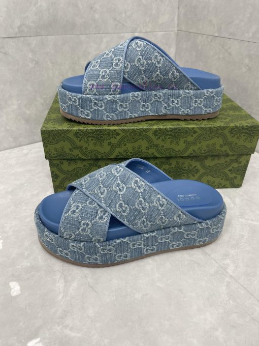 The women's GG thick soled denim slippers series has launched a series of women's shoes in tsediz2v6 - Image 6