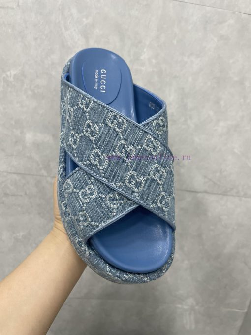 The women's GG thick soled denim slippers series has launched a series of women's shoes in tsediz2v6 - Image 7