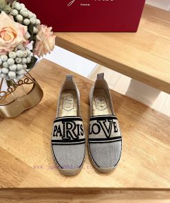 RV 24ss Early Spring New Product LOVES Paris Alphabet Embroidered Fisherman's ShoesHigh densu6rtmu0l