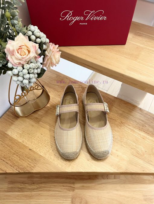 RV 24ss Early Spring New Product LOVES Paris Letter PP Grass Fisherman ShoesThe high-densityshuj4h96