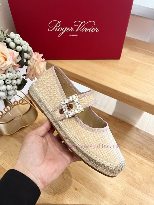 RV 24ss Early Spring New Product LOVES Paris Letter PP Grass Fisherman ShoesThe high-densityshuj4h96 - Image 5