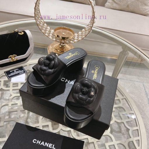 24Ss Chanel's new Chanel wedge slippers and sandals, even when going out for a walk, you sho7ccsz73m - Image 6
