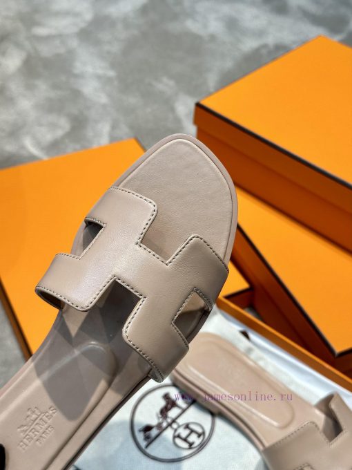 Top qualityherme…s ss24 new arrival～H Home Classic Oran Slippers 24 New ColorsThe color schek4obriip - Image 4