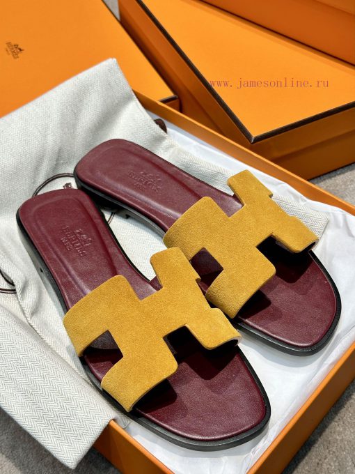Top qualityherme…s ss24 new arrival～H Home Classic Oran Slippers 24 New ColorsThe color scheyc3h75ne - Image 4