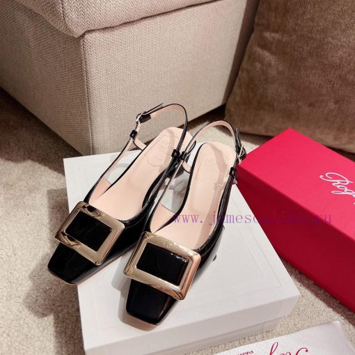RVBelle 45mm metal square buckle thick heel sandalsThe most beautiful summer secret is the B69cj5div - Image 4