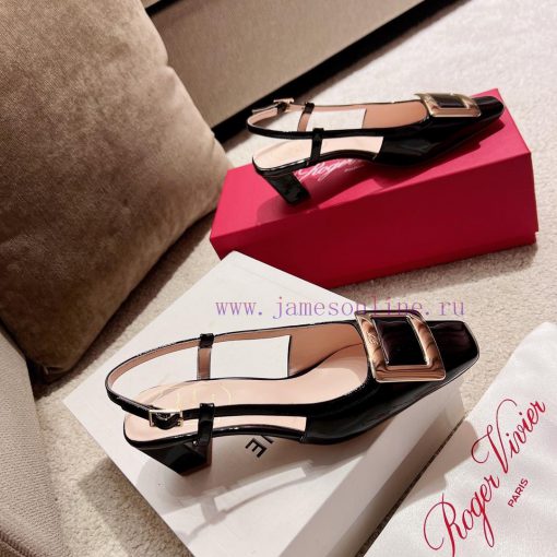 RVBelle 45mm metal square buckle thick heel sandalsThe most beautiful summer secret is the B69cj5div - Image 5