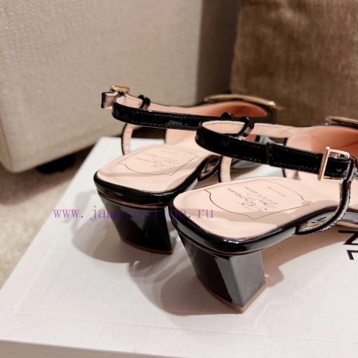 RVBelle 45mm metal square buckle thick heel sandalsThe most beautiful summer secret is the B69cj5div - Image 9