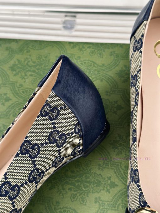 Gucci's timeless classic style with a buckle and fashionable single shoeOriginal developmentv7506oi4 - Image 7