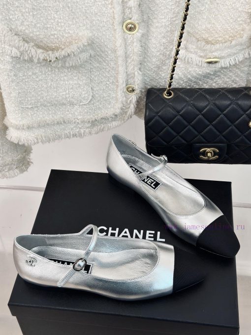 Chanel | Chanel 24S Early Spring New ProductRetro color blocked square toe Lizhen shoesThe M8r029wyf - Image 4