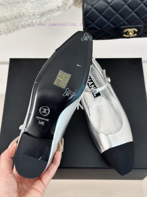 Chanel | Chanel 24S Early Spring New ProductRetro color blocked square toe Lizhen shoesThe M8r029wyf - Image 10